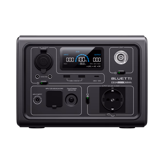 BLUETTI EB3A Portable Power Station | 600W / 268wH Lithium Battery