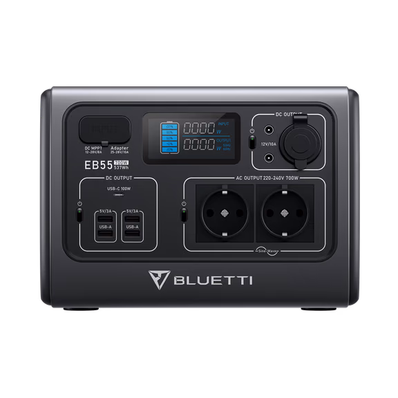 BLUETTI EB55 Portable Power Station | 700W 537Wh