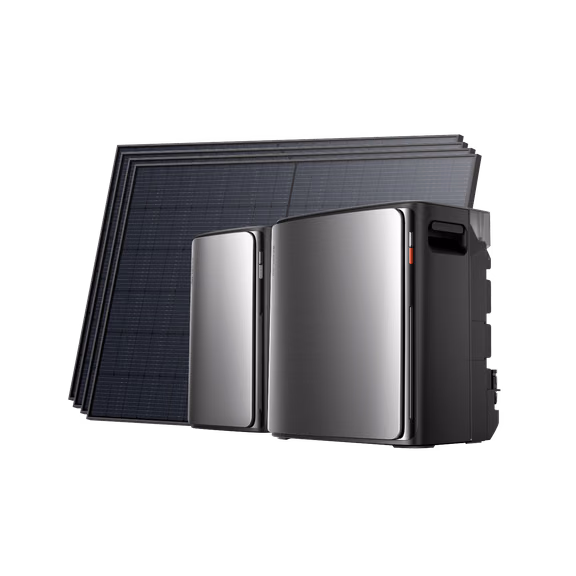 EcoFlow STREAM Ultra X Home Solar Battery – STREAM Ultra X (3.84kWh) / STREAM Pro (with 1 × FREE Parallel Cable) + 4 × 450W Rigid Solar Panel