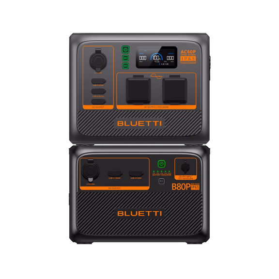 BLUETTI AC60P Portable Power Station | 600W 504Wh – [Phased Out]AC60P+B80P (1310Wh)