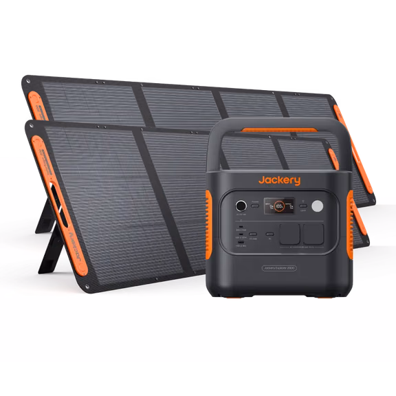 Jackery Générateur Solaire 2000 v2 – Explorer 2000v2 + 2 × SolarSaga 200
