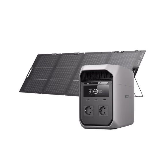 EcoFlow DELTA 3 Classic Portable Power Station – DELTA 3 Classic Solar Generator + 220W Solar Panel