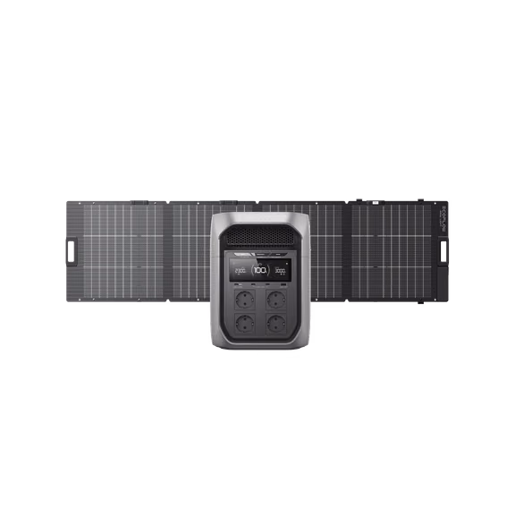 Generador solar Serie EcoFlow DELTA 3 Max (FV 220 W) – DELTA 3 Max Plus / 1 Panel solar portátil bifacial EcoFlow NextGen de 220 W