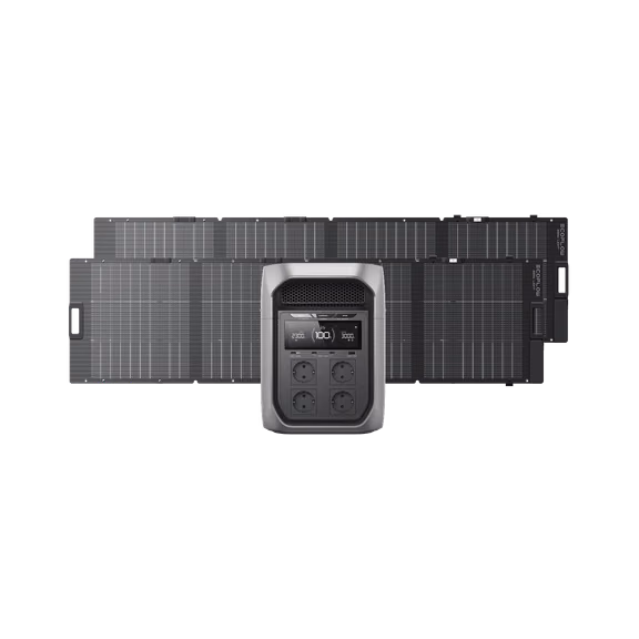 Generador solar Serie EcoFlow DELTA 3 Max (FV 220 W) – DELTA 3 Max Plus / 2 Panel solar portátil bifacial EcoFlow NextGen de 220 W