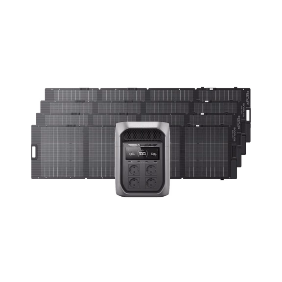 EcoFlow DELTA 3 Max Series Solar Generator (PV220W) – DELTA 3 Max Plus + 4 × 220W Solar Panel