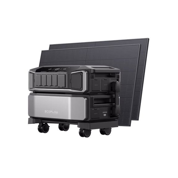 Station électrique EcoFlow DELTA Pro Ultra – DELTA Pro Ultra + 2 panneaux solaires rigides 400 W + 4 pieds de montage pour panneau solaire rigide GRATUITS