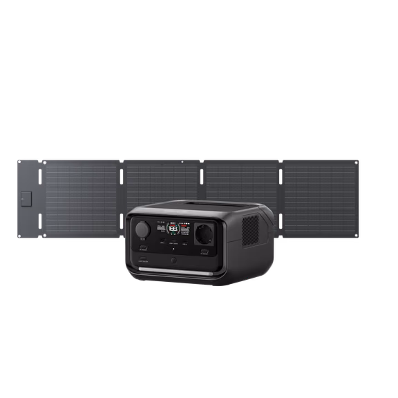 Generatore solare EcoFlow RIVER 3 Plus – RIVER 3 Plus / Pannello Solare Portatile da 60 W (Tipo C)