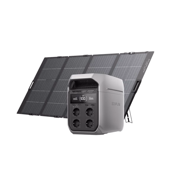 EcoFlow DELTA 3 Plus Portable Power Station – DELTA 3 Plus Solar Generator + 400W Solar Panel