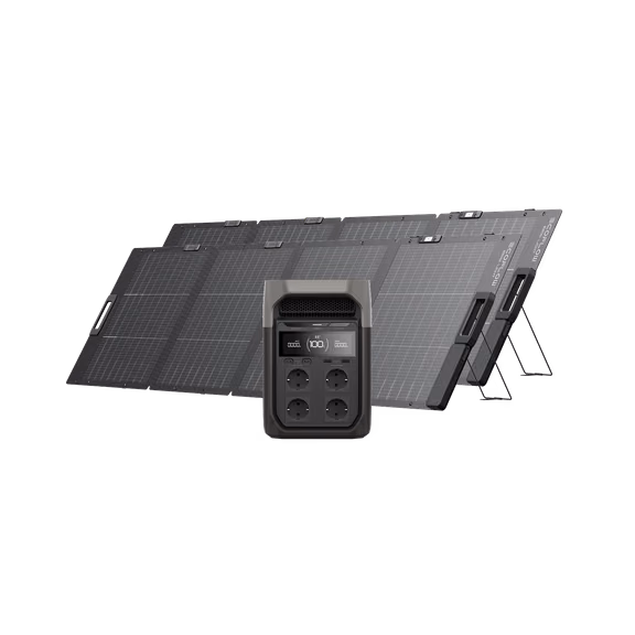 Générateur solaire de la gamme EcoFlow DELTA 3 (PV 220W) – DELTA 3 / 2 panneaux solaires rigides de 220 W