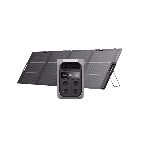 EcoFlow DELTA 3 Plus Portable Power Station – DELTA 3 Plus Solar Generator + 220W Solar Panel
