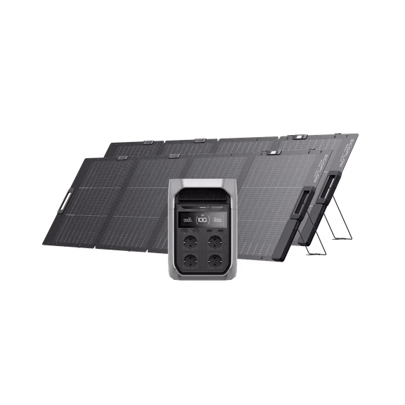 Generador solar Serie EcoFlow DELTA 3 (FV 220 W) – DELTA 3 Plus / 2 Paneles solares portátiles de 220 W