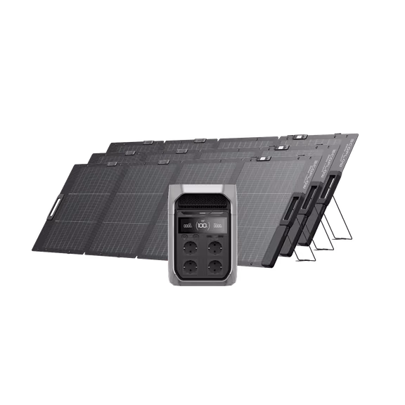 Generador solar Serie EcoFlow DELTA 3 (FV 220 W) – DELTA 3 Plus / 3 Paneles solares portátiles de 220 W