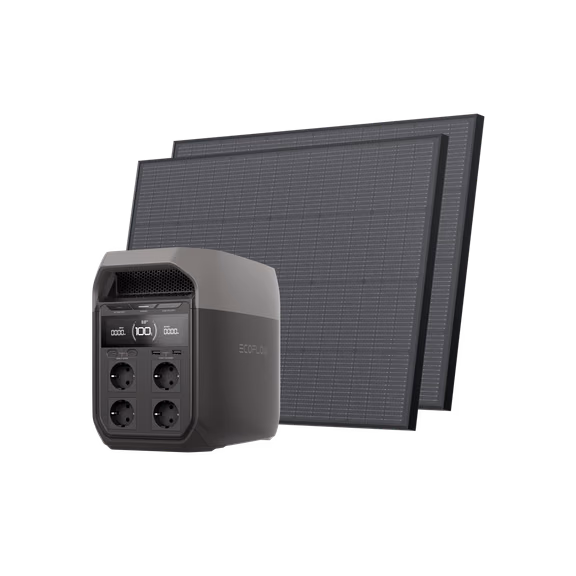 EcoFlow DELTA 3 Serie Solargenerator (Starr PV175W) – DELTA 3 / 2*175W Starre Solarpanele