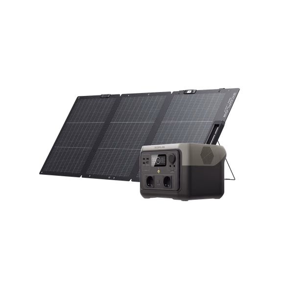 Station électrique portable EcoFlow RIVER 2 Max – RIVER 2 Max + Panneau solaire portable 160 W