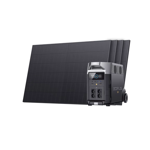 EcoFlow DELTA Pro Solar Generator (Rigid PV400W*2) – 4 x Number of 400W Rigid Solar Panel / Without Extra Battery