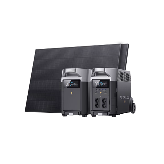 Generador solar EcoFlow DELTA Pro (FV 400 W rígido) – 2 x Number of 400W Rigid Solar Panel / With Extra Battery