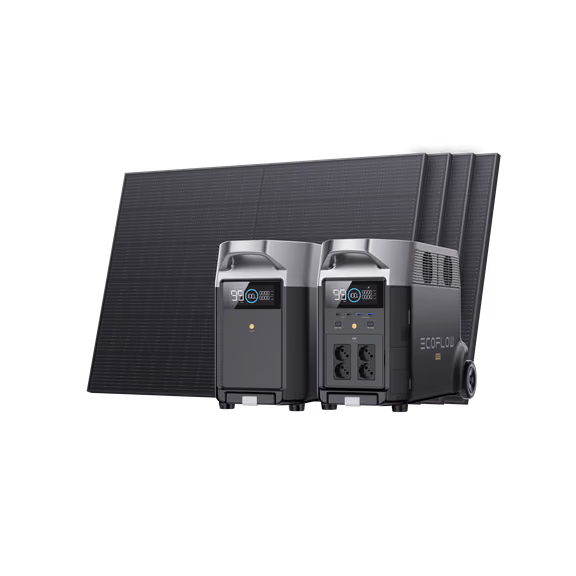 Generador solar EcoFlow DELTA Pro (FV 400 W rígido) – 4 x Number of 400W Rigid Solar Panel / With Extra Battery