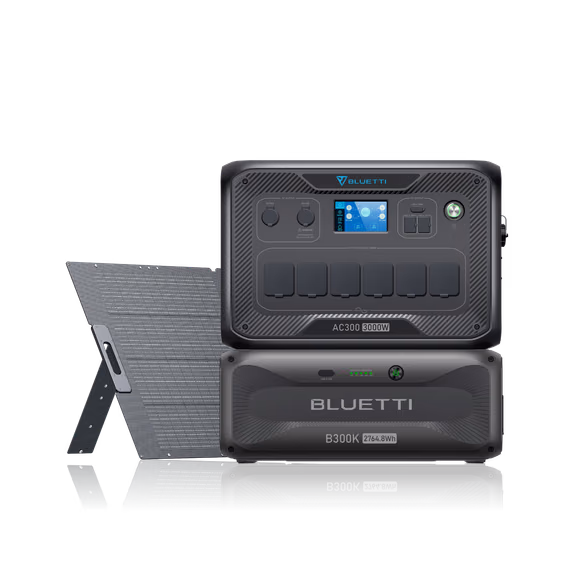 BLUETTI AC300+B300K+350W Solar | Home Battery Backup