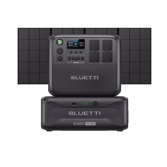 BLUETTI AC200L Estación de energía expandible | 2.400 W 2.048 Wh – AC200L+B300K+350 W Solar (4.812,8 Wh)