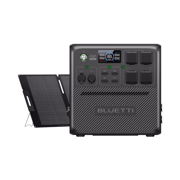 BLUETTI AC240 Power Station Portatile | 2.400 W 1.536 Wh – AC240+200W (1536 Wh)