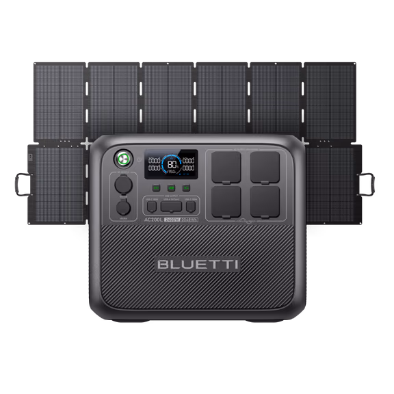 BLUETTI AC200L Station électrique portable | 2400 W, 2048 Wh – AC200L+500W Panneau solaire (2048 Wh)