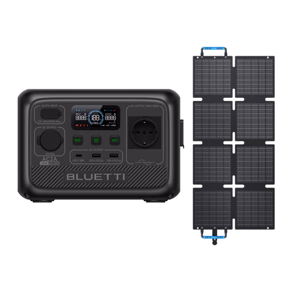 BLUETTI AC2A Portable Power Station | 300W 204Wh – AC2A+ 60W Solar