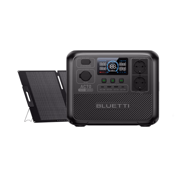 BLUETTI AC70 Portable Power Station | 1,000W 768Wh – AC70+200W (768Wh)