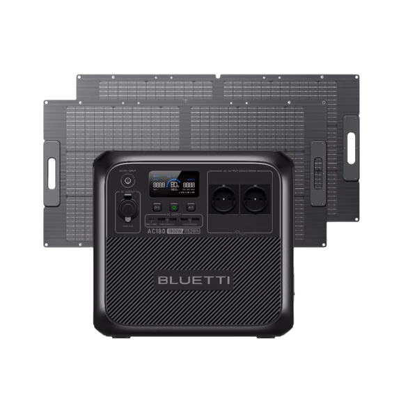 BLUETTI AC180 Power Station Portatile | 1.800 W 1.152 Wh（Esaurito） – AC180+200W (1.152 Wh)
