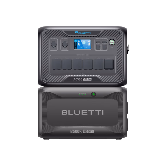 BLUETTI AC500 + B300K Batería doméstica | 3.000 W 2.764,8 Wh – AC500+B500K (5.120 Wh)
