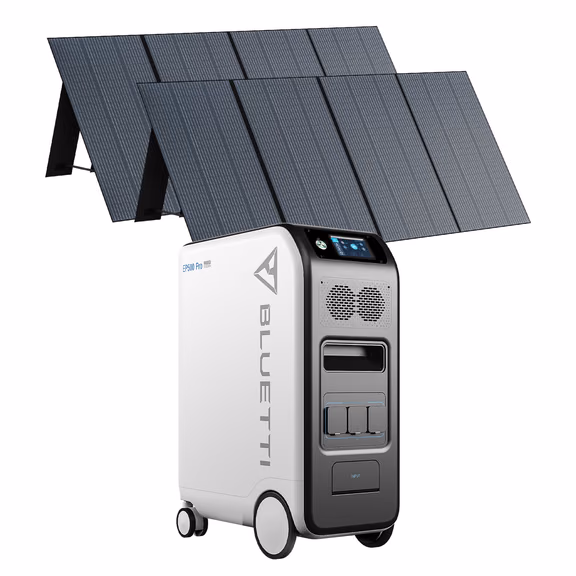 【Phased Out】BLUETTI EP500Pro Solar Power Station | 3,000W 5,120Wh – EP500Pro+2*PV350 (5,120Wh)