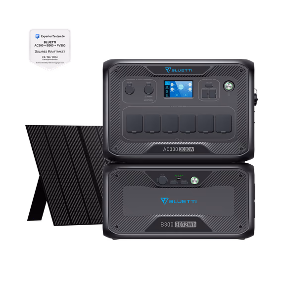 BLUETTI AC300 + 1*B300 + Solar Panels | Solar Generator Kit