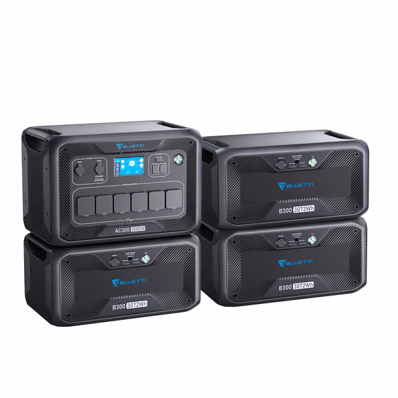 BLUETTI AC300+B300 Batería doméstica | 3.000 W 3.072 Wh – AC300+3*B300 (9.216 Wh)