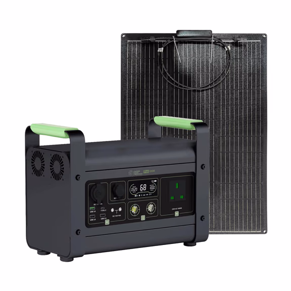 PPT Powerpack Pro 1000 Portable Power Station with 120W 12V Semi Flexible Solar Panel