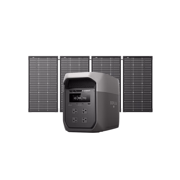 EcoFlow DELTA 3 Max Portable Power Station (2048Wh) – DELTA 3 Max + 500W Solar Kit