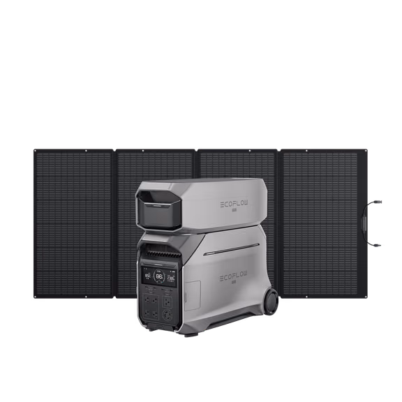 EcoFlow DELTA Pro 3 Portable Power Station (UL9540 Certificated) – DELTA Pro 3 + Extra Battery + 400W Solar Panel