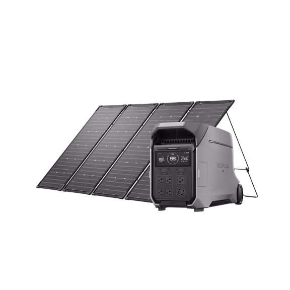 EcoFlow 500W Solar Kit (4 x 125W Bifacial Modular Solar Panel) – DELTA Pro 3 + 500W Solar Kit