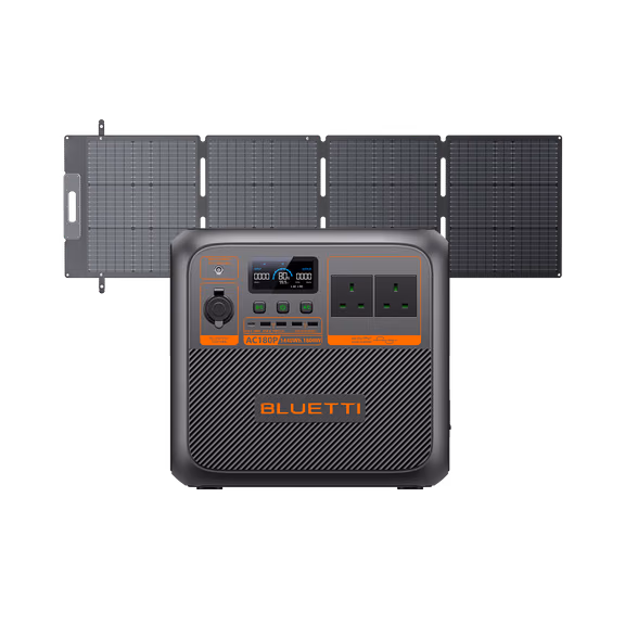 BLUETTI AC180P Power Station Portatile | 1800 W 1440 Wh – AC180P+PV200 (1440 Wh)