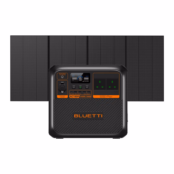 BLUETTI AC180P Power Station Portatile | 1800 W 1440 Wh – AC180P+PV350 (1440 Wh)