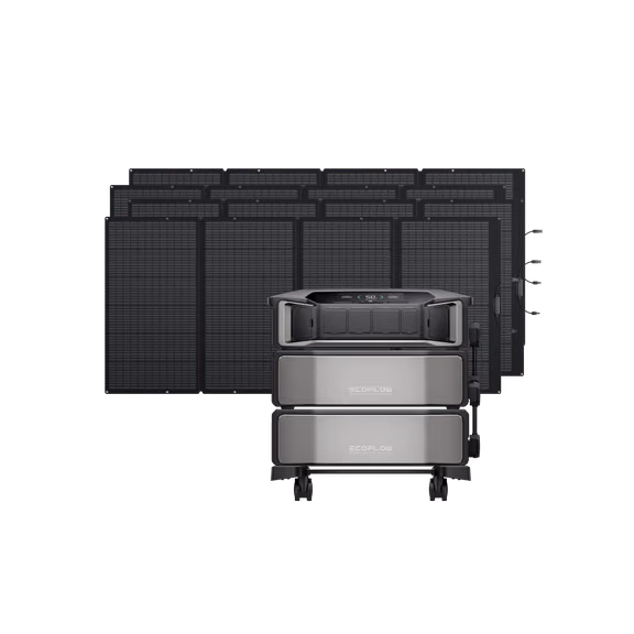 EcoFlow DELTA Pro Ultra Whole-Home Backup Power (UL 9540 Certificated) – DELTA Pro Ultra + DELTA Pro Ultra Extra Battery + 4 × 400W Portable Solar Panel