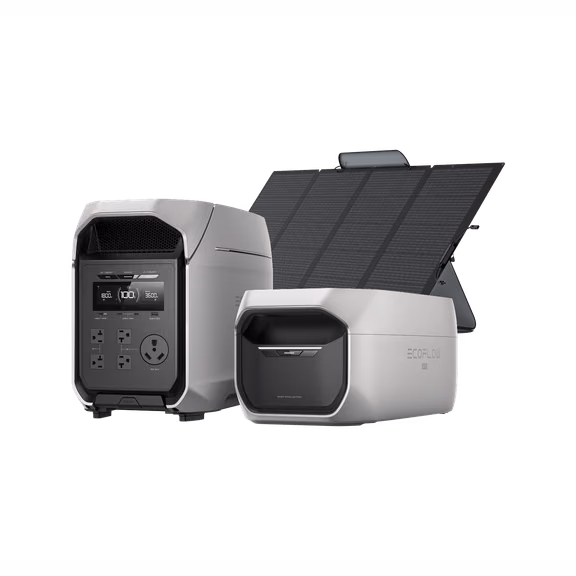 EcoFlow DELTA 3 Ultra Plus Portable Power Station (3072Wh) – DELTA 3 Ultra Plus (3072Wh) + DELTA 3 Max Plus Extra Battery + 400W Solar Panel