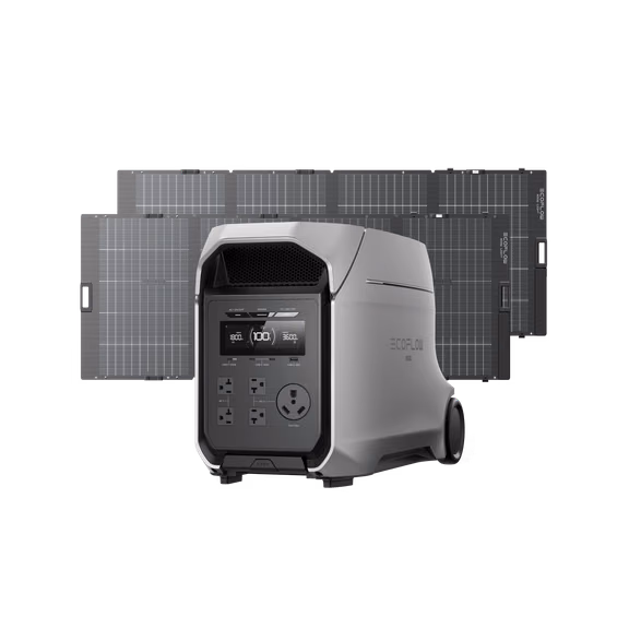 EcoFlow DELTA 3 Ultra Plus Portable Power Station (3072Wh) – DELTA 3 Ultra Plus (3072Wh) + 2 x 400W Solar Panel