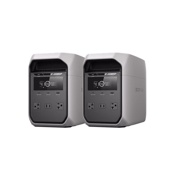 EcoFlow DELTA 3 Classic Portable Power Station (1024Wh) – 2 × DELTA 3 Classic (1024Wh) + Free Bag