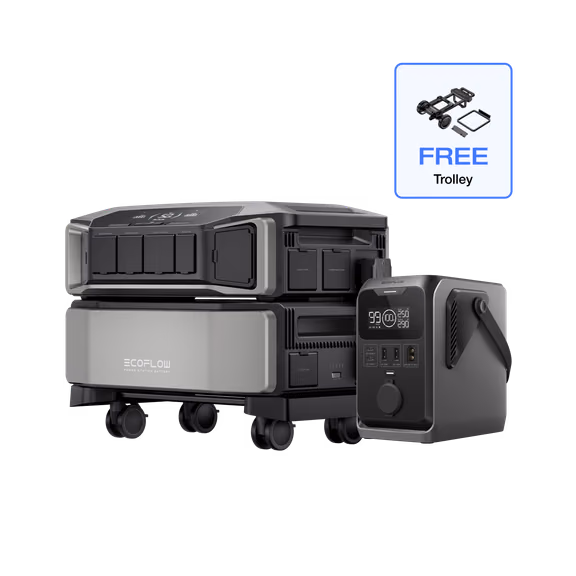 EcoFlow DELTA Pro Ultra Whole-Home Backup Power (UL 9540 Certificated) – DELTA Pro Ultra + Trail 300 DC + Free Trolley