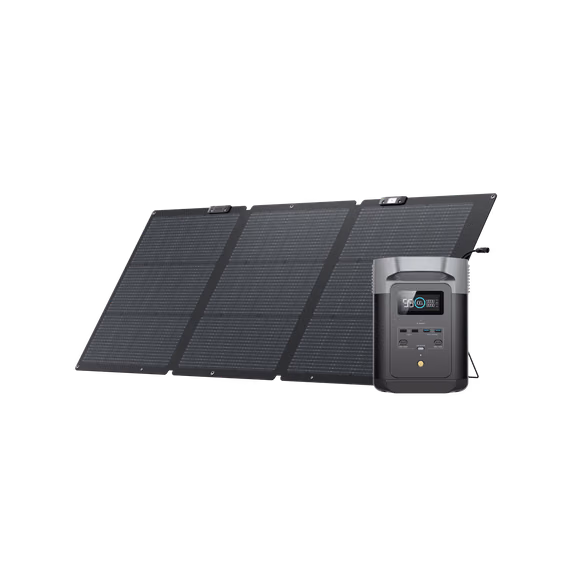 EcoFlow DELTA 2 Portable Power Station – DELTA 2 Solar Generator + 160W Solar Panel